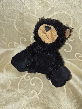 GANZ Black Plush Bear with Red Heart Tag